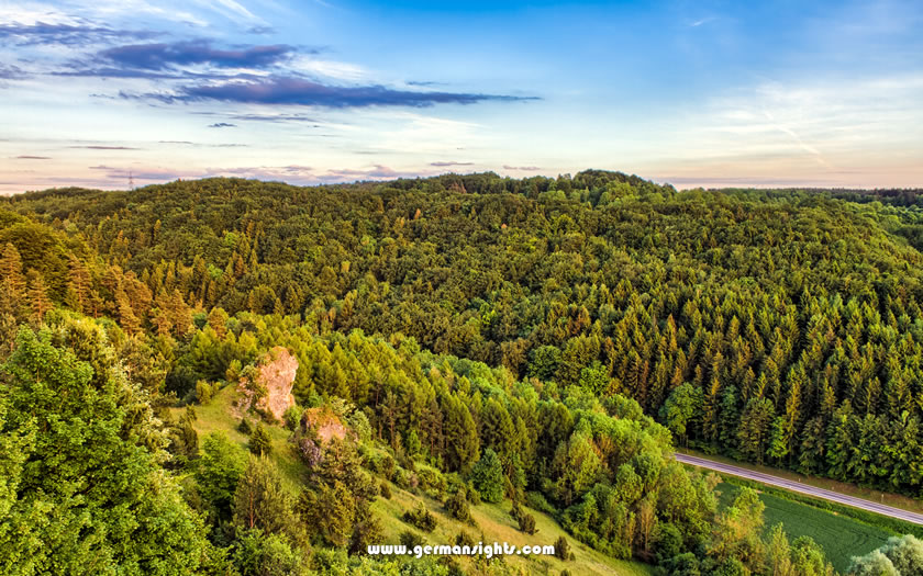 The Franconian forest south of the Thuringian forest