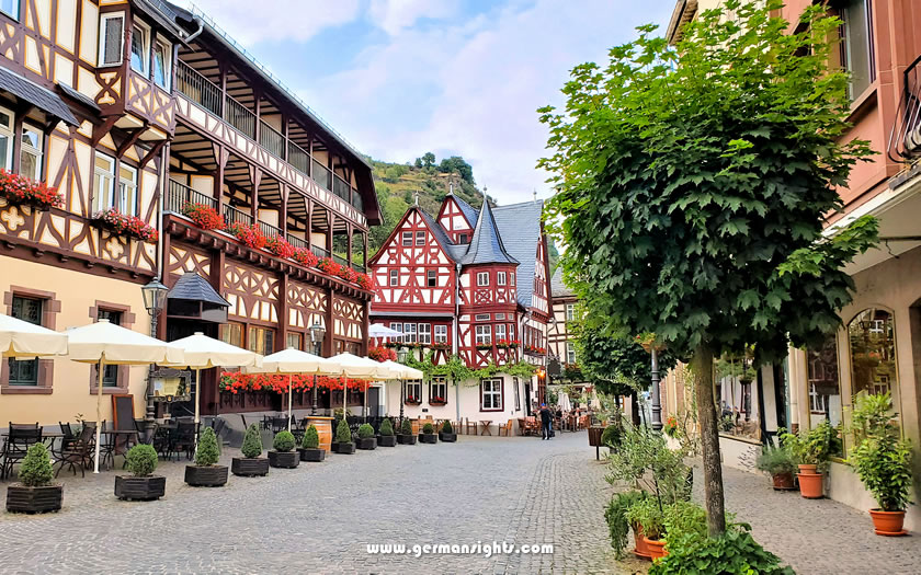 Half-timbered houses in the historic centre of Bacharach