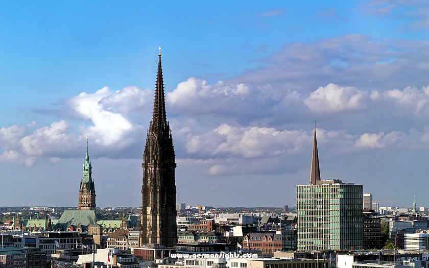 The St Nikolai memorial in Hamburg