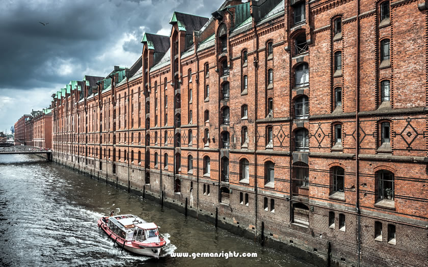 The Speicherstadt in Hamburg