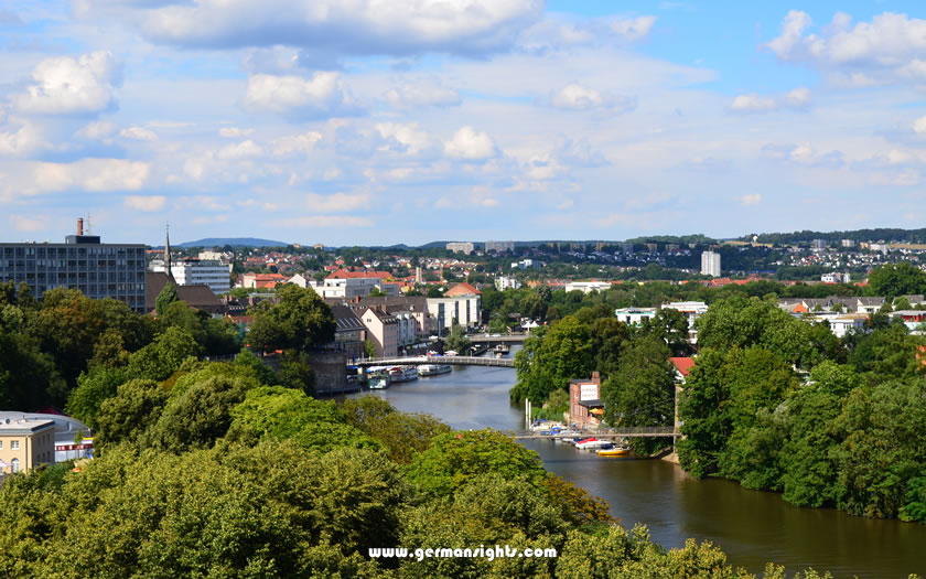 View of Kassel and the Fulda river