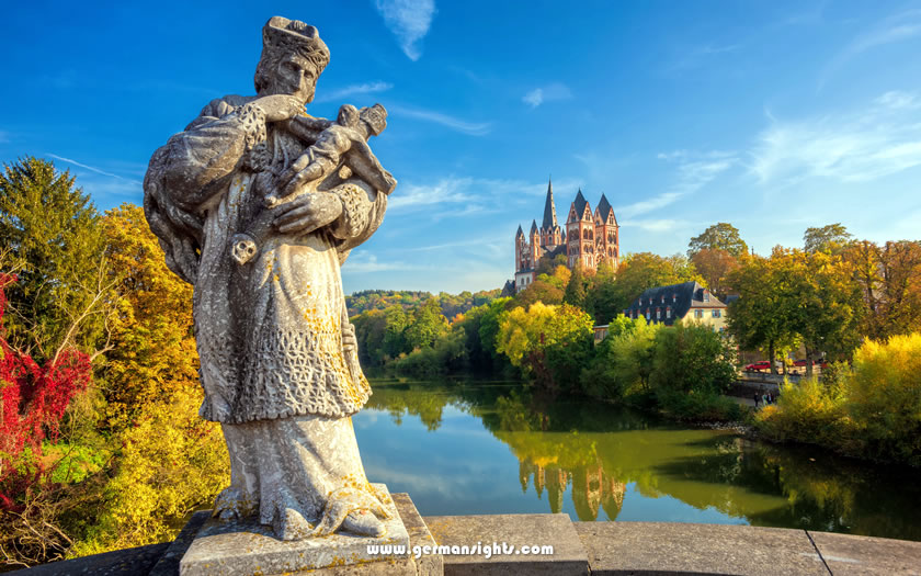 View of Limburg cathedral and the Lahn river