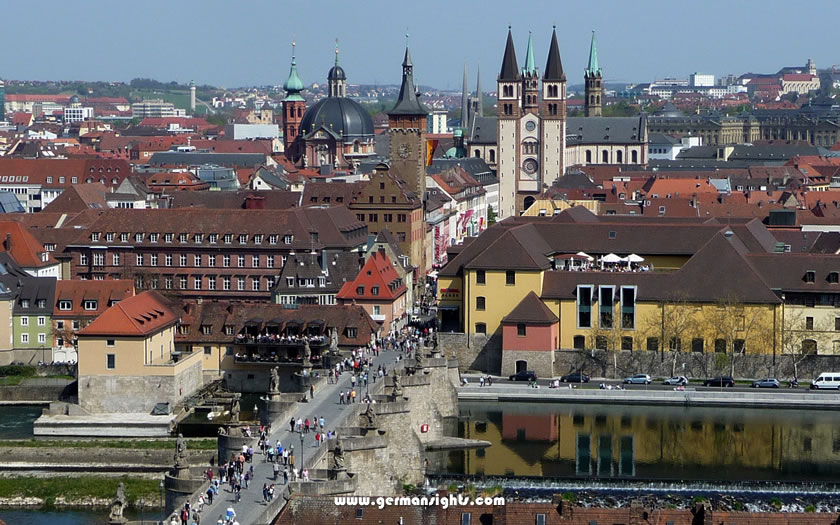 A view of Würzburg and the Main river