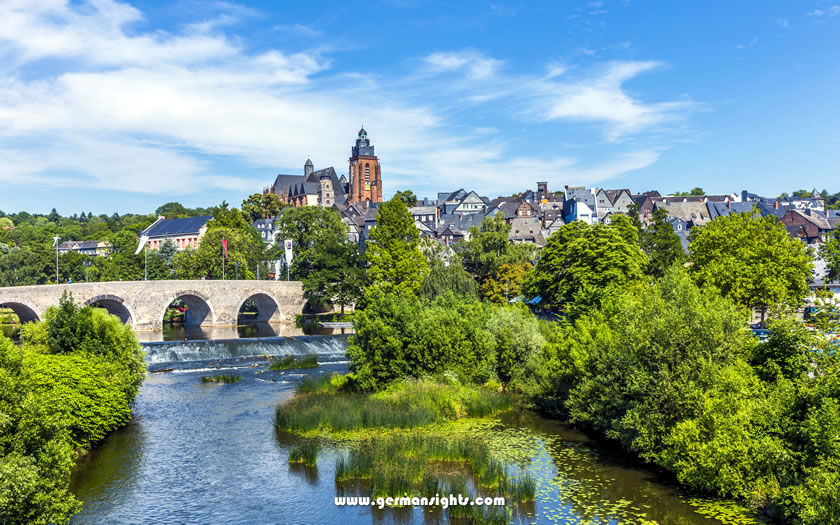 A view of Wetzlar and the Lahn river